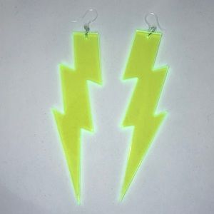 BOGO Plastic Ear Hook NWOT Lightning Bolt Earrings